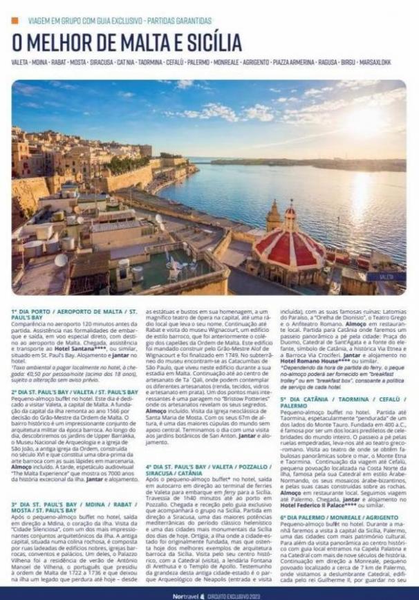 O Melhor de Malta e Sicília. Nortravel (2023-08-31-2023-08-31)